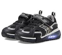 Geox J BAYONYC BOY, Scarpe da Ginnastica Bambini e ragazzi, Black Silver, 24 EU