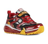 Geox J BAYONYC BOY, Scarpe da Ginnastica Bambini e ragazzi, Nero Rosso, 24 EU