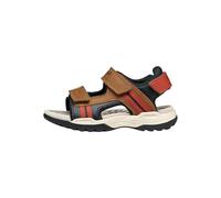 Geox J Borealis Boy A Sandal, LT Brown/Rust, 26 EU