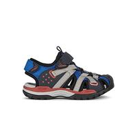 Geox J Borealis Boy B, Sandali Bambini e ragazzi, Blu/Rosso (Royal/Red), 34 EU