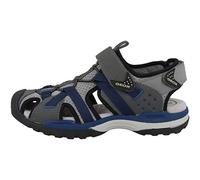 Geox J Borealis Boy B, Sandali Bambini e ragazzi, Grigio (Dk Grey/Navy), 28 EU