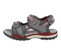 Geox J Borealis Boy D, Sandali Bambini e ragazzi, Grigio (Grey/Red C0051), 31 EU