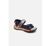 Geox J Borealis Boy A, Sandali Bambini e ragazzi, Blu/Arancione (Navy/Orange), 28 EU