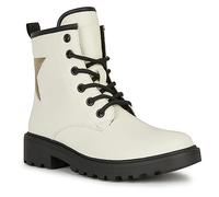 Geox J Casey Girl, Caviglia barca Bambine e ragazze, Bianco (Lt Ivory/Platinum), 32 EU