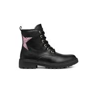 Geox J CASEY GIRL G - Stivaletto, BLACK/LT ROSE,
