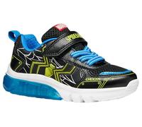 Geox J CIBERDRON Boy C Sneaker, Black/Lime, 26 EU