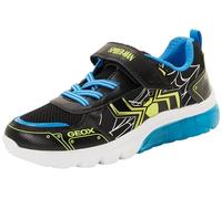 Geox J CIBERDRON Boy C Sneaker, Black/Lime, 27 EU