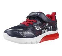 Geox J CIBERDRON Boy C Sneaker, Navy/Red, 32 EU