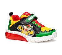 Geox J CIBERDRON Boy E - Scarpe da Ginnastica Bambino, Green/Red,