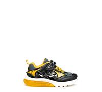 Geox J Ciberdron Boy, Scarpe da Ginnastica, Nero Giallo, 33 EU