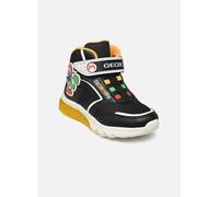 Geox J CIBERDRON Boy J, Scarpe da Ginnastica, Black/Yellow, 32 EU