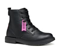 Geox J Eclair Girl, Stivale alla Caviglia, Nero Fucsia, 35 EU