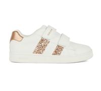 Geox J Eclyper Girl A, Scarpe da Ginnastica, Bianco Oro Rosa, 31 EU