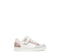 Geox J ECLYPER Girl B Sneaker, Bianco/Rosa, 34 EU