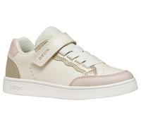Geox J ECLYPER Girl B Sneaker, LT Ivory/Oro, 34 EU