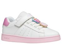 Geox J ECLYPER Girl F Sneaker, White/Dk Pink, 34 EU