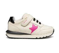 Geox J FASTICS Girl Sneaker, Bianco/Nero, 36 EU, Bianco Nero, 36 EU