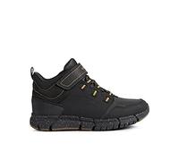 Geox J Flexyper Boy B Abx, Stivaletti Bambini e ragazzi, Black Dk Yellow 9241, 35 EU