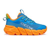 Geox J FLEXYPER Fast Boy Sneaker, LT Blue/Arancione, 33 EU