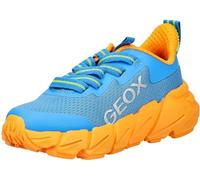 Geox J FLEXYPER Fast Boy Sneaker, LT Blue/Arancione, 35 EU