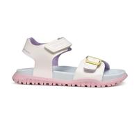 Geox J FUSBETTO GI Sandal, Bianco/Multicolore, 35 EU