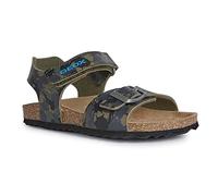 Geox J Ghita Boy B, Sandali Bambini e ragazzi, Verde (Camouflage Green), 27 EU