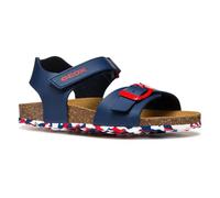 Geox J Ghita Boy B - Sandalo Bambino, Navy/White/Red,