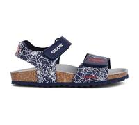 Geox J Ghita Boy ESandal Bambino, Blu navy, rosso, 1.5 UK