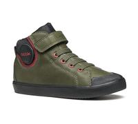 Geox J GISLI Boy Sneaker, Dk Green/Black, 35 EU, Dk Green Black, 35 EU
