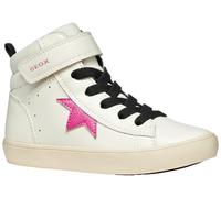 Geox J Gisli Girl, Scarpe da Ginnastica, Lt Avorio Fucsia, 28 EU