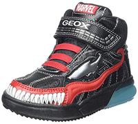 Geox J Grayjay Boy D, Sneakers Bambini e ragazzi, Nero/Rosso (Black/Red), 24 EU