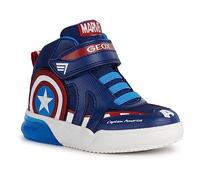 Geox J Grayjay Boy, Scarpe da Ginnastica, Marina Rossa, 34 EU