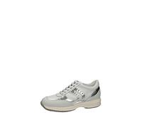 Geox J Happy G.B, Sneaker Bambina (White/Silver, 39)