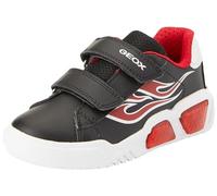 Geox J ILLUMINUS Boy A Sneaker, Nero/Rosso, 31 EU, Nero/Rosso, 31 EU