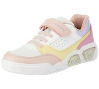 Geox J Illuminus Girl A, Scarpe da Ginnastica, Bianco/Multicolore, 35 EU