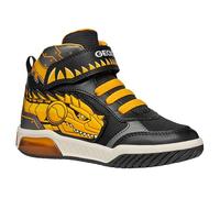 Geox J INEK Boy A - Scarpe da Ginnastica, Black/Yellow,