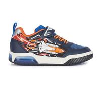 Geox J Inek Boy B, Scarpe da Ginnastica, Blu Navy Arancione, 30 EU