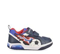 Geox J INEK Boy B Sneaker, Navy/Red, 32 EU