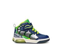 Geox J INEK Boy C - Scarpe da Ginnastica, Navy/Lime,