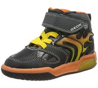 Geox J Inek Boy C, Sneakers Bambini e ragazzi, Nero/Arancione (Black/Orange), 25 EU