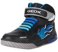 Geox J Inek Boy, Scarpe da ginnastica Bambini e ragazzi, Nero (Black/Lt Blue), 35 EU
