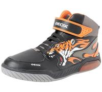 Geox J Inek Boy, Scarpe da ginnastica Bambini e ragazzi, Nero (Black/Orange), 35 EU