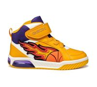 Geox J INEK Boy Sneaker, Giallo/Viola, 35 EU, Giallo Viola, 35 EU