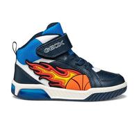 Geox J INEK Boy Sneaker, Navy/LT Blue, 35 EU, Blu Navy., 35 EU