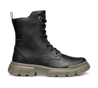 Geox J Junette Girl - Barca alla caviglia, taglia 35 EU, colore: Nero/Oliva, nero, 35 EU