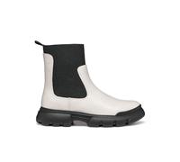 Geox J Junette Girl C, Stivale Chelsea, LT Ivory/Black, 32 EU