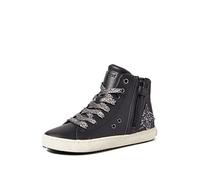 Geox J Kalispera Girl A, Sneakers Bambine e ragazze, Nero/Argento (Black/Dk Silver), 31 EU