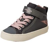 Geox J Kalispera Girl M, Sneakers Bambine e ragazze, Grigio/Rosa (Grey/Rose), 26 EU