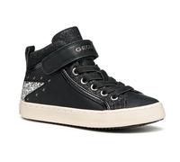 Geox J Kalispera Girl, Scarpe da Ginnastica, Black Dk Silver, 30 EU