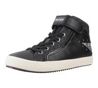 Geox J Kalispera Girl, Scarpe da Ginnastica, Black Dk Silver, 38 EU